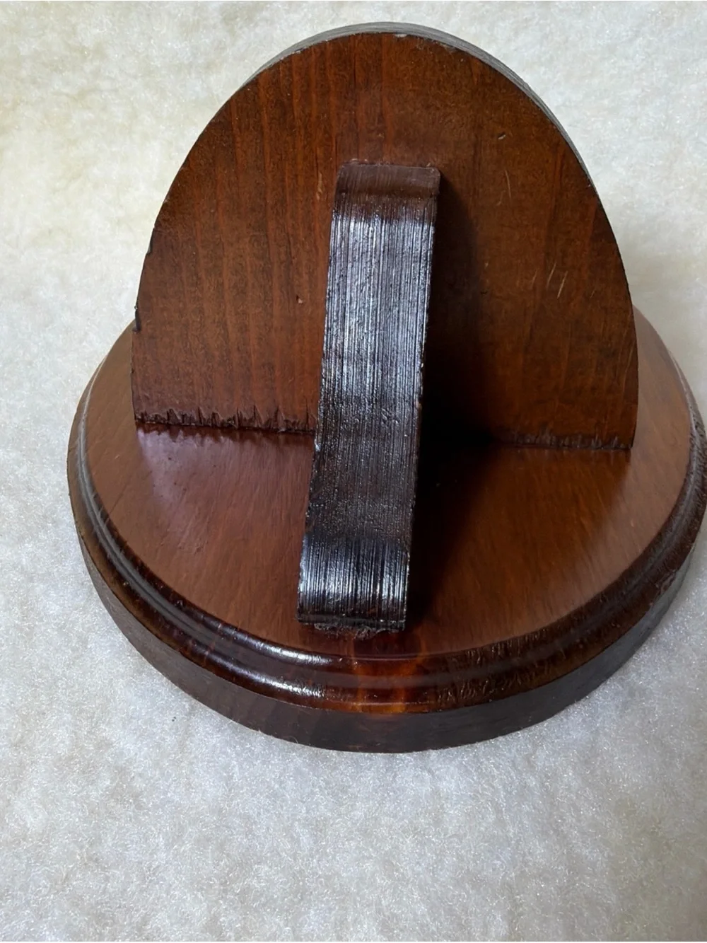 Vintage Wooden Oval Wall Shelf in Brown Decorative Home Wall Decor